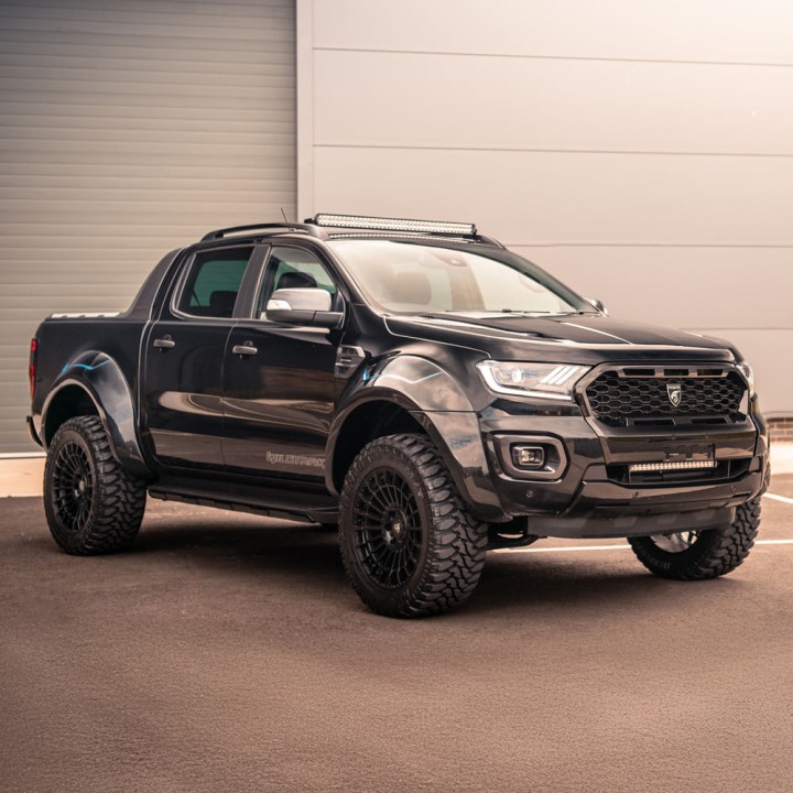 Extensie, Predator Kit Ultra-Wide Wheel Arch Body Kit, Culoare Agate Black, Ford Ranger Cabină Dublă 2019 - 2022 - EDK.ro