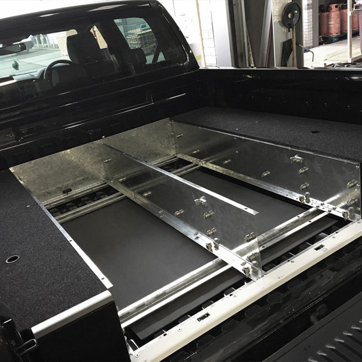 Drawer System, Aeroklas Bespoke Load Bed, Ford Ranger Limited / Stormtrak / Thunder / Wildtrak / Wolftrak / XL / XLT Double Cab 2019 - 2022 - EDK.ro