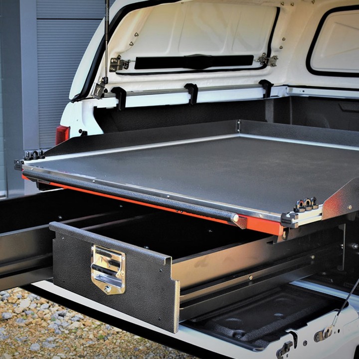 Sliding Tray, ProTop Twin Drawer System, Ford Ranger Double Cab 2019 - 2022 - EDK.ro
