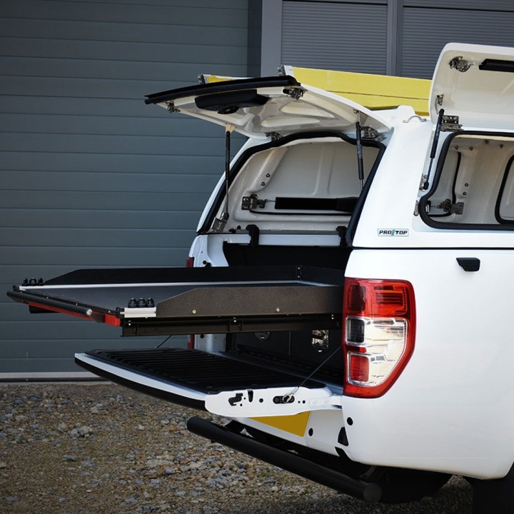 Tavă Glisantă, ProTop Twin Drawer System, Ford Ranger Limited / Stormtrak / Thunder / Wildtrak / Wolftrak / XL / XLT Cabină Dublă 2019 - 2022 - EDK.ro