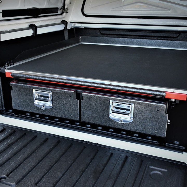 Tavă Glisantă, ProTop Twin Drawer System, Ford Ranger Limited / Stormtrak / Thunder / Wildtrak / Wolftrak / XL / XLT Cabină Dublă 2019 - 2022 - EDK.ro