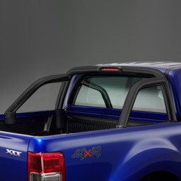Stainless Steel Rollbar, Trux, Black Color, Ford Ranger Limited Wildtrak XLT XL Wolftrak Thunder Stormtrak Double Cab 2019 - 202