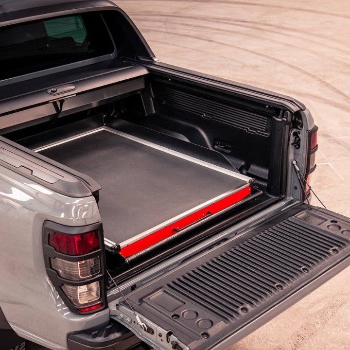 Sliding Bed Tray, ProTop Standard - Rhino Deck, Ford Ranger Limited / Stormtrak / Thunder / Wildtrak / Wolftrak / XL / XLT Double Cab 2019 - 2022 - EDK.ro