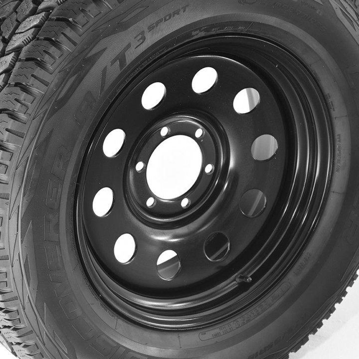 Steel Wheel, Trux Modular Steel Wheel, 18", Black - EDK.ro