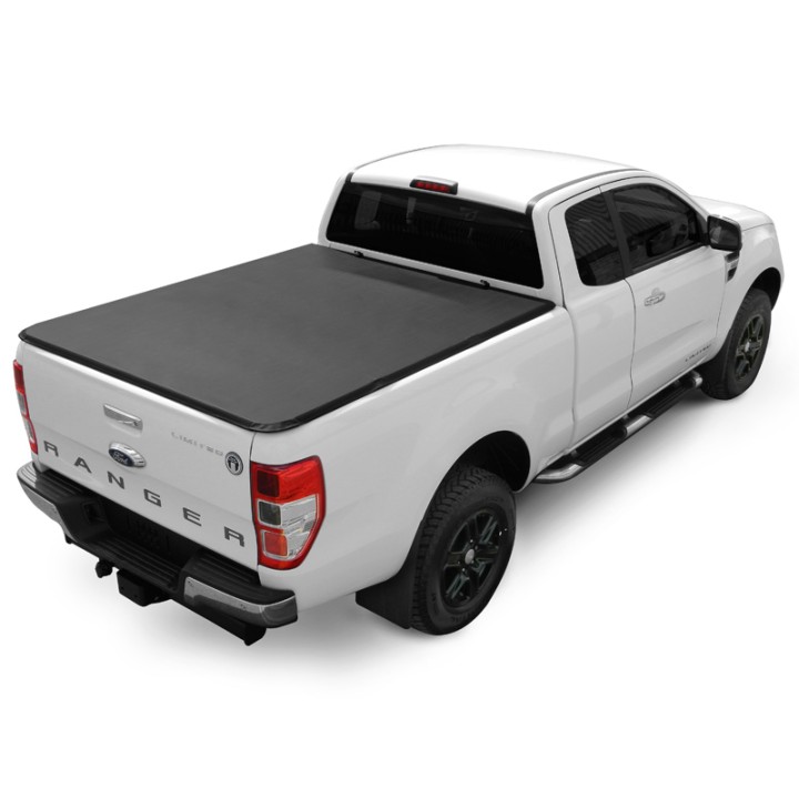 Soft Top Tonneau Bed Cover, Trux Roll, Ford Ranger Limited / Stormtrak / Thunder / Wildtrak / Wolftrak / XL / XLT Extra Cab 2019 - 2022 - EDK.ro