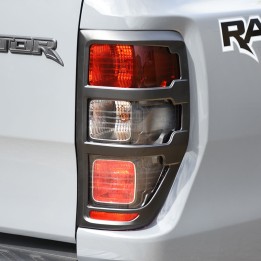Rear Light Covers, Trux, Color Matt Black, Ford Ranger Raptor 2019 - 2022 - EDK.ro