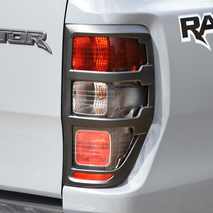 Rear Light Covers, Trux, Color Matt Black, Ford Ranger Raptor 2019 - 2022 - EDK.ro