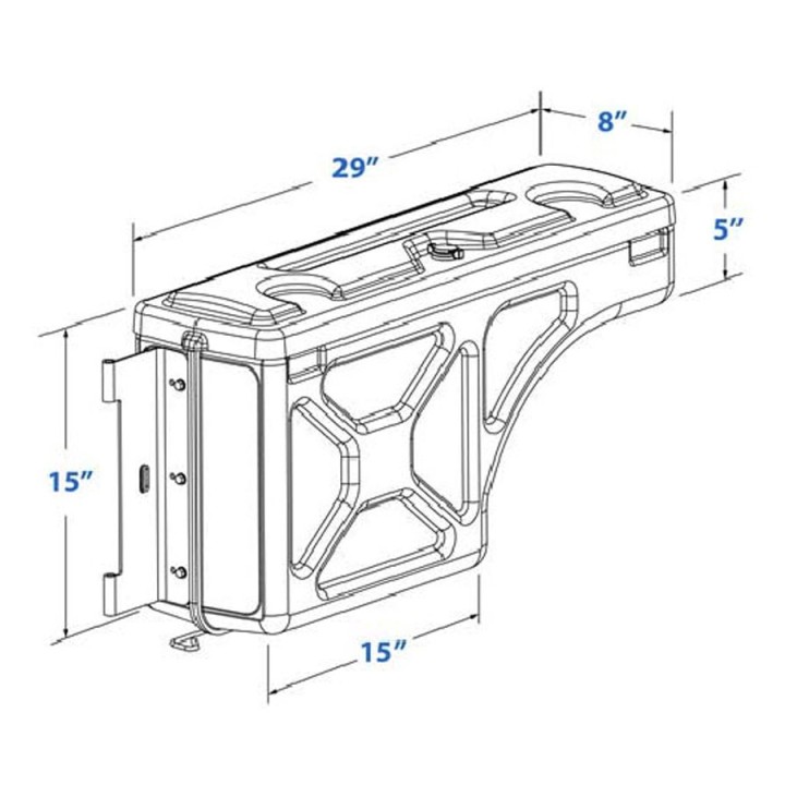 Tool Box, Trux Swing Case - Left or Right Side, Ford Ranger Raptor 2019 - 2022 - EDK.ro