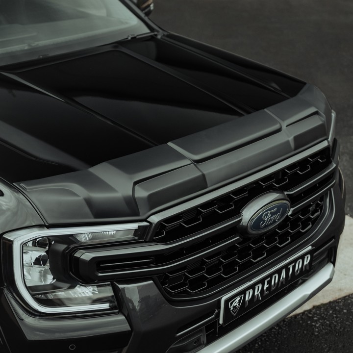 Bonnet Armour, Predator, Color Agate Black, Ford Ranger Double Cab 2023 - Present - EDK.ro