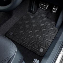 Covorașe, Trux Personalizate Față Cauciuc (Heavy Duty Checker Plate – 4 Bucăți), Ford Ranger Cabină Dublă 2023 - Prezent - EDK.r