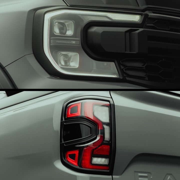 Ornamente Faruri, Predator Full Set in, Culoare Negru Lucios sau Mat, Ford Ranger Cabină Dublă 2023 - Prezent - EDK.ro