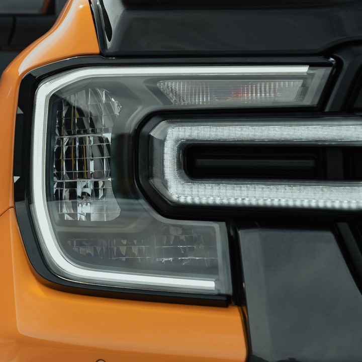 Headlight Covers, Predator, Color Matt or Gloss Black, Ford Ranger Double Cab 2023 - Present - EDK.ro