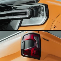 Light Garnish Trims, Predator Full Set in, Color Gloss or Matt Black, Ford Ranger Double Cab 2023 - Present - EDK.ro