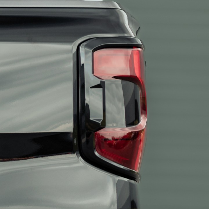 Rear Light Covers, Predator, Color Matt or Gloss Black, Ford Ranger Double Cab 2023 - Present - EDK.ro