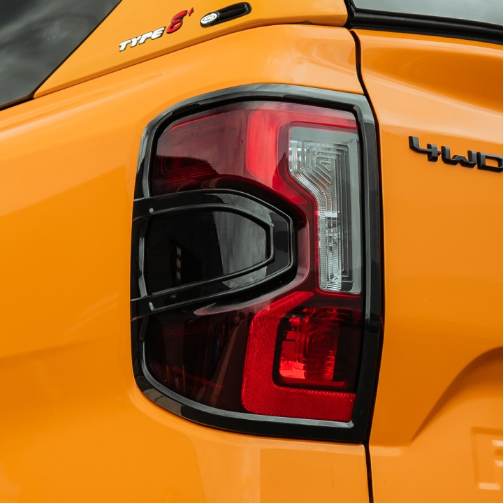 Rear Light Covers, Predator, Color Matt or Gloss Black, Ford Ranger Double Cab 2023 - Present - EDK.ro