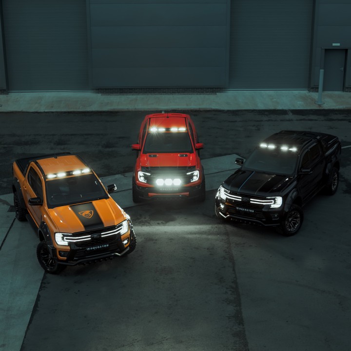 EC Approved LED Projector Integration Kit for Roof, Predator, Ford Ranger Double Cab 2023 - Present - EDK.ro