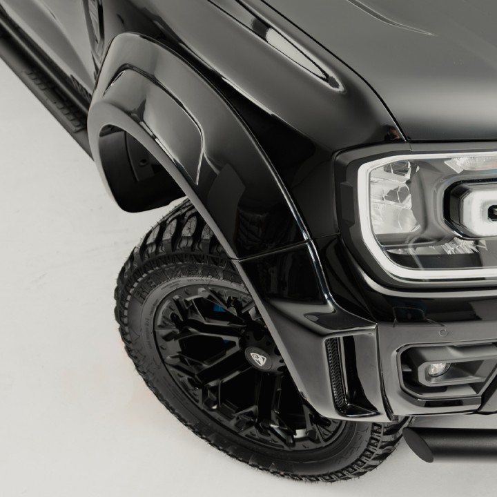Fender Flares, Predator Monster Vented, Color Primer, Ford Ranger Double Cab 2023 - Present - EDK.ro