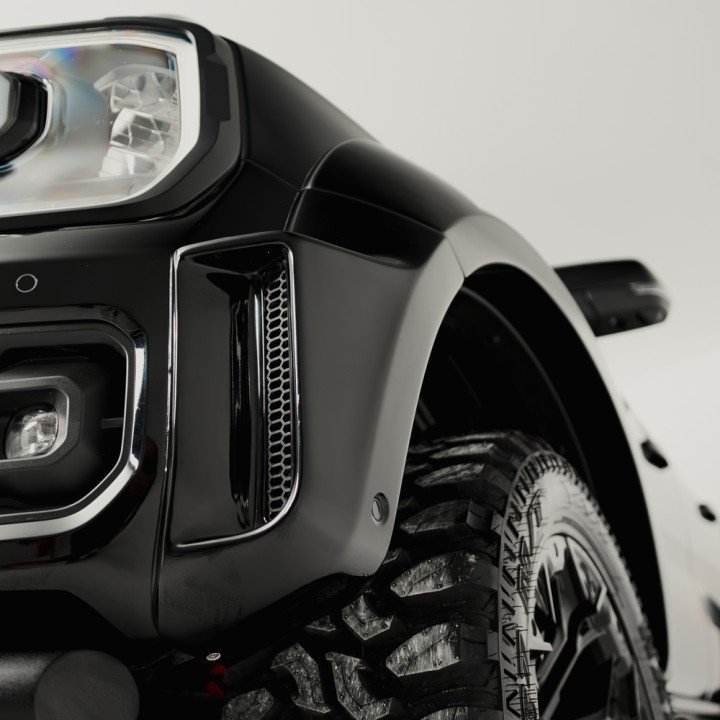 Fender Flares, Predator Monster Vented, Color Primer, Ford Ranger Double Cab 2023 - Present - EDK.ro