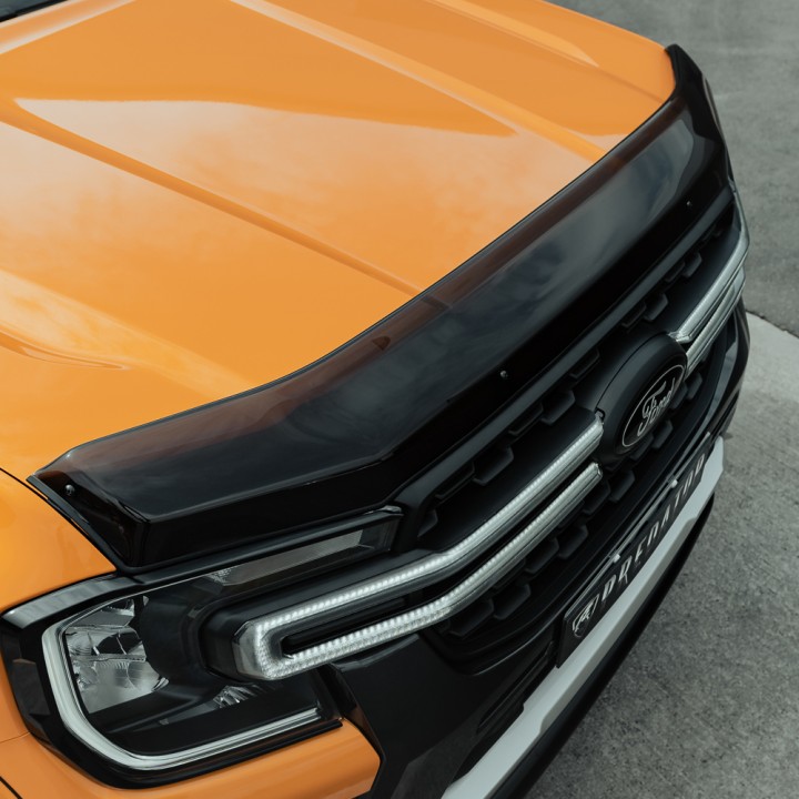 Deflector Capotă, Trux A Finish - Type 2 Stil, Culoare Fumuriu Închis, Ford Ranger Cabină Dublă / Cabină Single 2023 - Prezent -