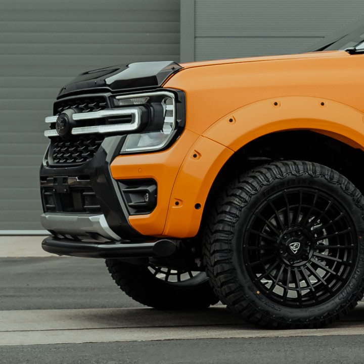 Deflector Capotă, Trux A Finish - Type 2 Stil, Culoare Fumuriu Închis, Ford Ranger Cabină Dublă / Cabină Single 2023 - Prezent -