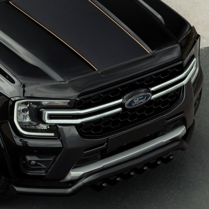 Deflector Capotă, Trux, Culoare Fumuriu Închis, Ford Ranger Platinum / Tremor / Wildtrak / Wildtrak X / XL / XLT Cabină Dublă / Cabină Single 2023 - Prezent - EDK.ro