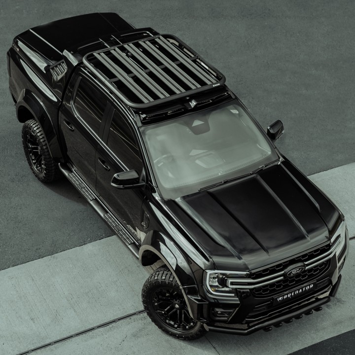 Portbagaj de Plafon tip Platformă, Predator Existing Șine de Plafon, Ford Ranger Wildtrak Cabină Dublă 2023 - Prezent - EDK.ro