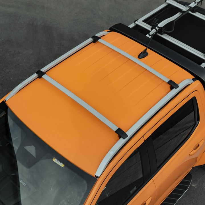 Roof Cross Bars, Trux Roof Rails, Color Silver, Ford Ranger Wildtrak Double Cab 2023 - Present - EDK.ro