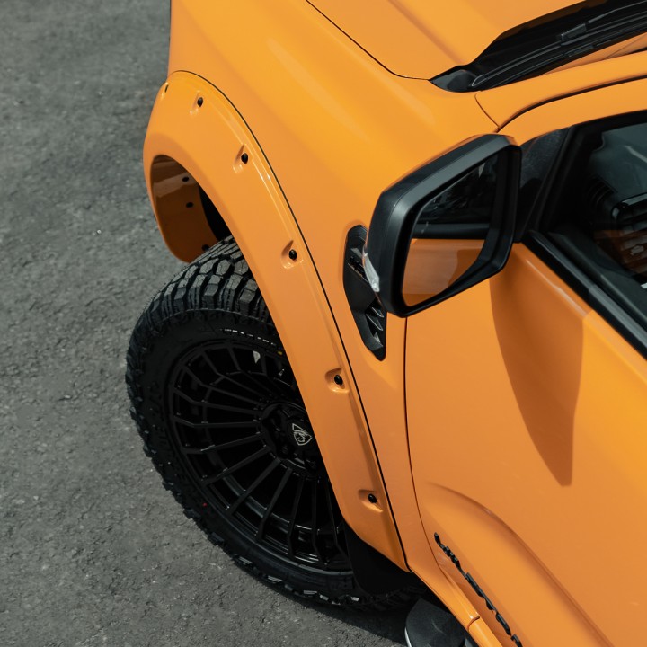 Extensii Aripi, Predator Sport in - Negru Rivets, Culoare Diverse Culori, Ford Ranger Wildtrak Cabină Dublă 2023 - Prezent - EDK