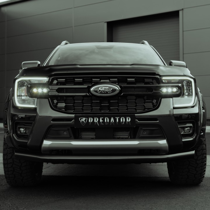 Grilă Față, Predator Eagle Eye - - Twin DRLs, Culoare Negru Lucios, Ford Ranger Cabină Dublă 2023 - Prezent - EDK.ro