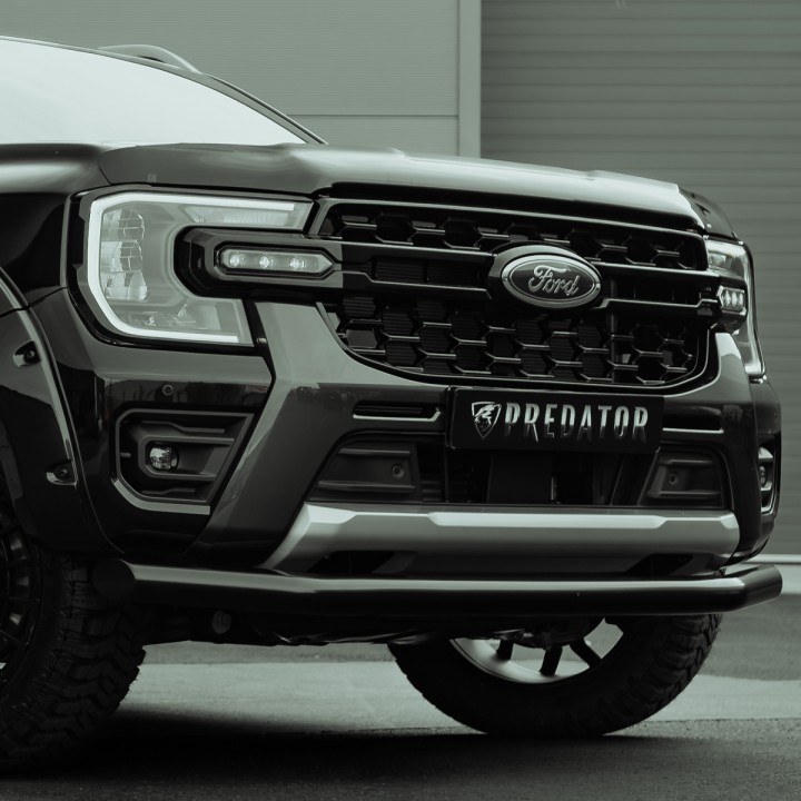 Front Grille, Predator Eagle Eye - - Twin DRLs, Color Gloss Black, Ford Ranger Double Cab 2023 - Present - EDK.ro
