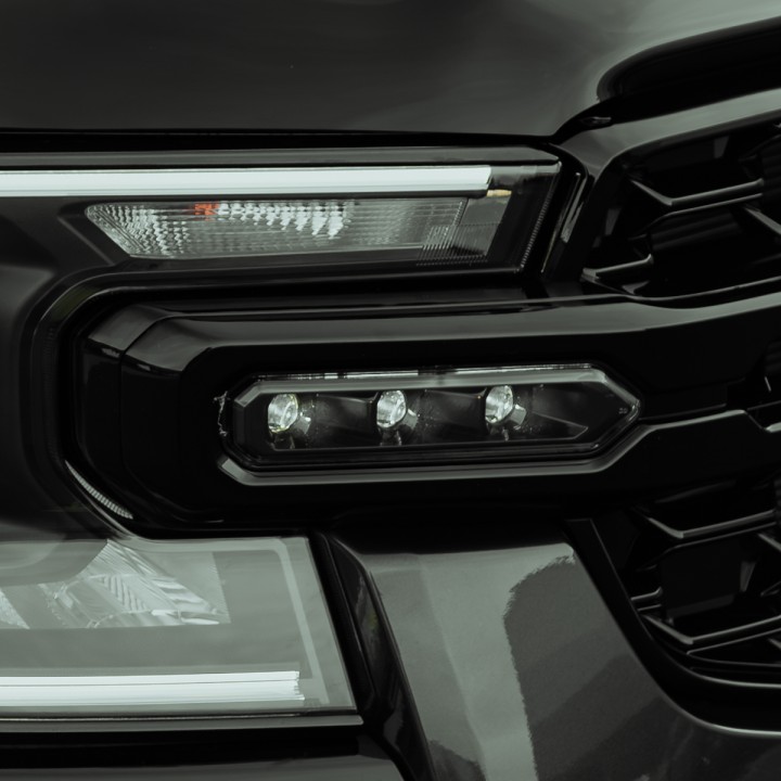 Front Grille, Predator Eagle Eye - - Twin DRLs, Color Gloss Black, Ford Ranger Double Cab 2023 - Present - EDK.ro