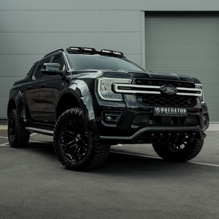 Grilă Față, Predator Night Hawk LED Integration cu LED Surround, Culoare Negru Mat sau Lucios, Ford Ranger Cabină Dublă 2023 - P