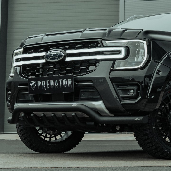 Grilă Față, Predator Night Hawk LED Integration cu LED Surround, Culoare Negru Mat sau Lucios, Ford Ranger Cabină Dublă 2023 - P