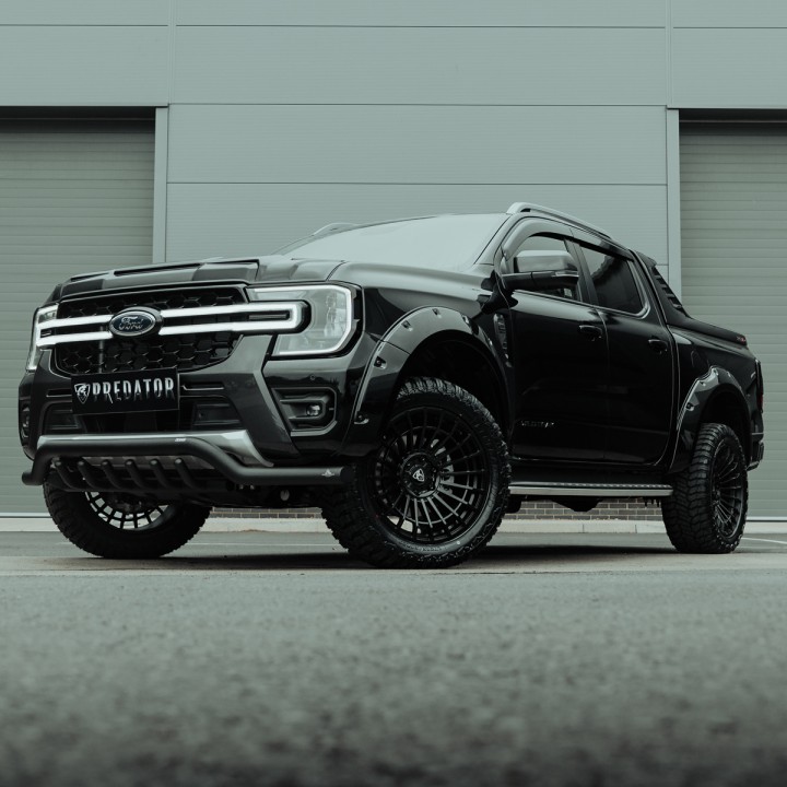Front Grille, Predator Night Hawk LED Integration with LED Surround, Color Matt or Gloss Black, Ford Ranger Double Cab 2023 - Pr