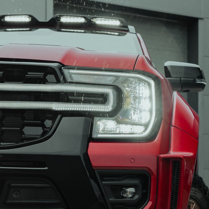Front Grille, Predator Night Hawk LED Integration with LED Surround, Color Matt or Gloss Black, Ford Ranger Double Cab 2023 - Pr