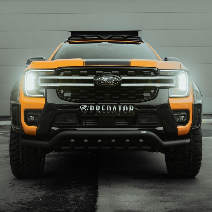 Front Grille, Predator Night Hawk LED Integration with LED Surround, Color Matt or Gloss Black, Ford Ranger Double Cab 2023 - Pr