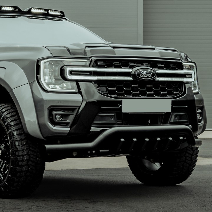 Grilă Față, Predator Night Hawk LED Integration cu LED Surround, Culoare Negru Mat sau Lucios, Ford Ranger Cabină Dublă 2023 - P