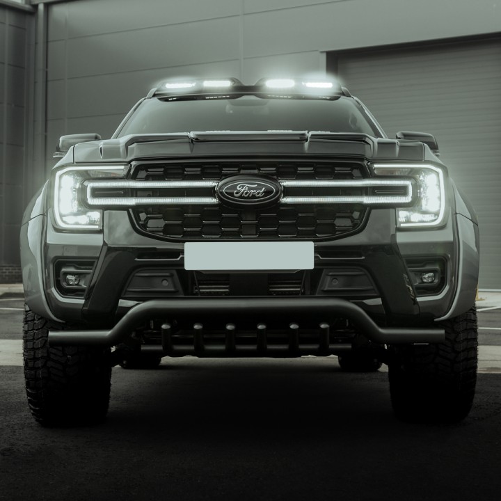 Front Grille, Predator Night Hawk LED Integration with LED Surround, Color Matt or Gloss Black, Ford Ranger Double Cab 2023 - Pr