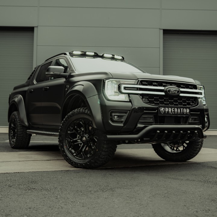 Grilă Față, Predator Night Hawk LED Integration cu LED Surround, Culoare Negru Mat sau Lucios, Ford Ranger Cabină Dublă 2023 - P