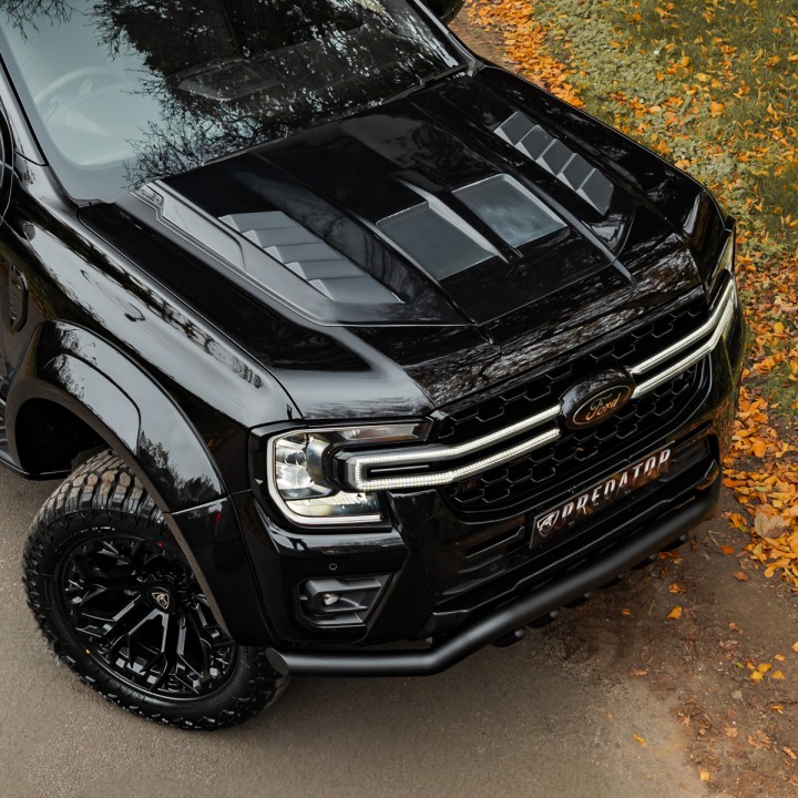 Front Grille, Predator Night Hawk LED Integration with LED Surround, Color Matt or Gloss Black, Ford Ranger Double Cab 2023 - Pr
