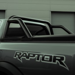 Stainless Steel Rollbar, Predator, Black Color, Ford Ranger Limited XLT XL Double Cab 2023 - Present - EDK.ro