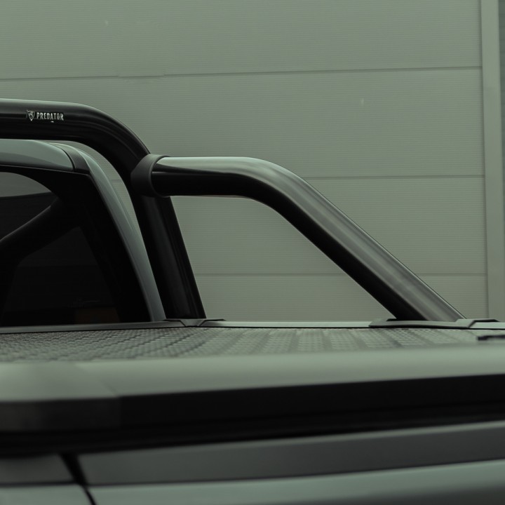Stainless Steel Rollbar, Predator, Black Color, Ford Ranger Limited XLT XL Double Cab 2023 - Present - EDK.ro