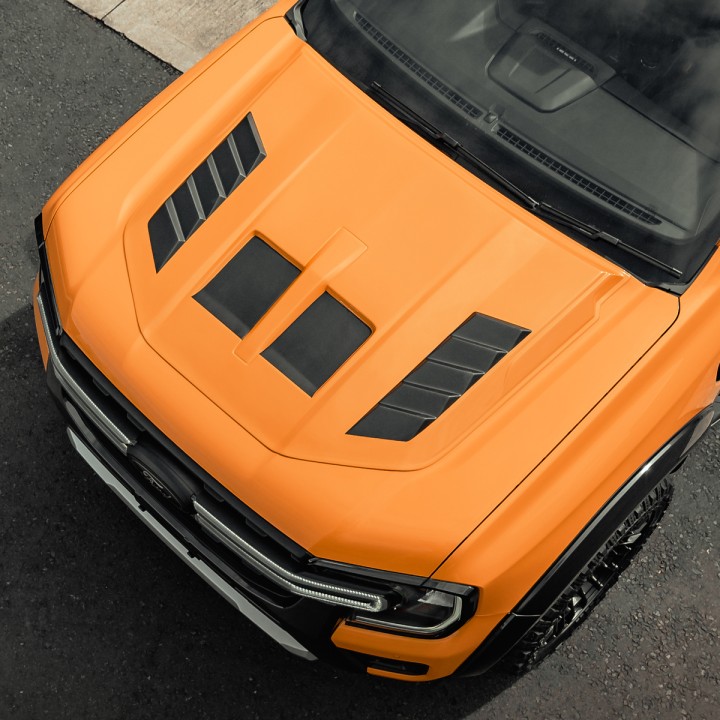 Bonnet Scoop, Predator Full-Width with Vents, Color Colour Coded, Ford Ranger Double Cab 2023 - Present - EDK.ro