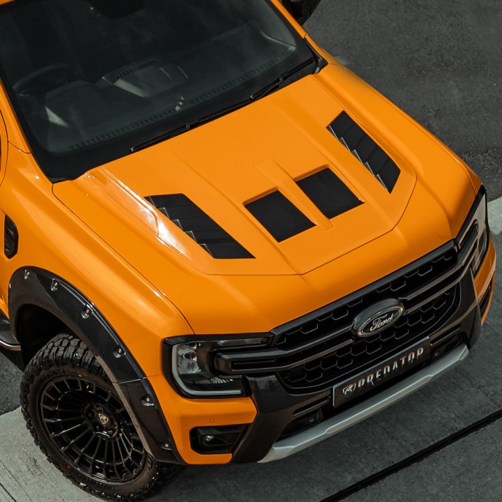 Bonnet Scoop, Predator Full-Width with Vents, Color Colour Coded, Ford Ranger Tremor / Wildtrak / XL / XLT Double Cab 2023 - Present - EDK.ro