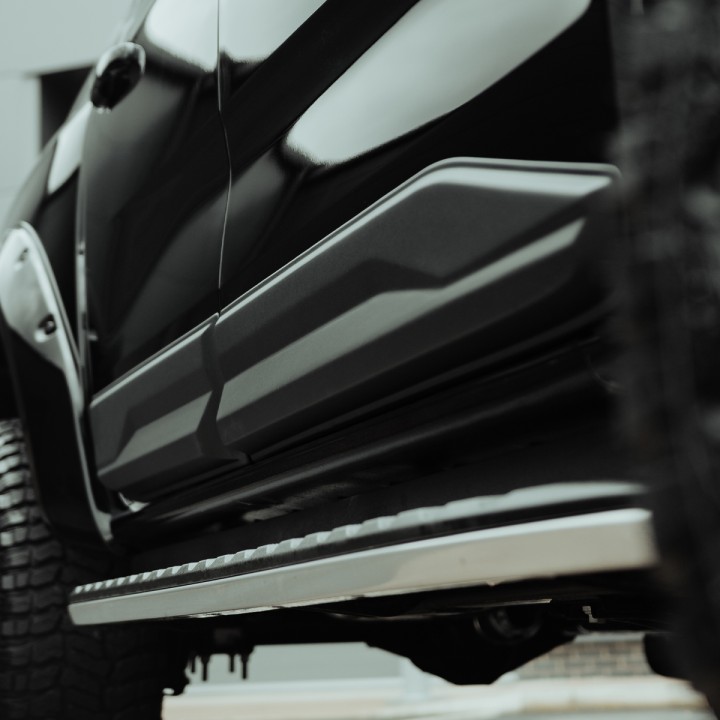 Door Armour, Trux Side Body, Color Matt Black, Ford Ranger Double Cab 2023 - Present - EDK.ro