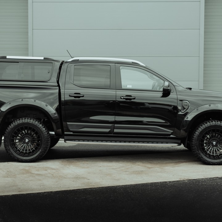 Door Armour, Trux Side Body, Color Matt Black, Ford Ranger Double Cab 2023 - Present - EDK.ro
