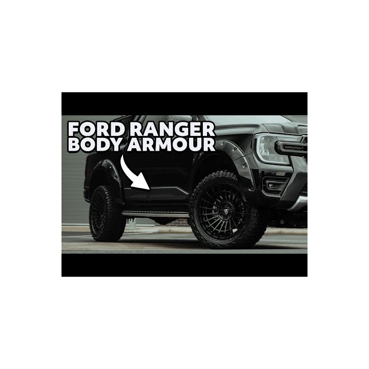 Protecție Portiere, Trux Side Body, Culoare Negru Mat, Ford Ranger Platinum / Tremor / Wildtrak / Wildtrak X / XL / XLT Cabină Dublă 2023 - Prezent - EDK.ro