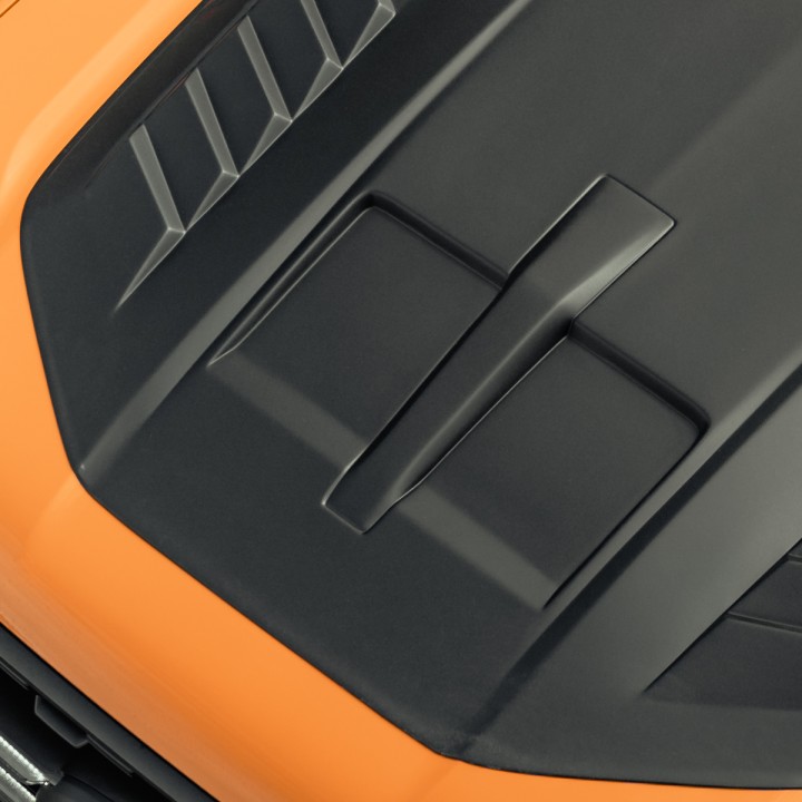 Bonnet Scoop, Predator Full-Width with Vents, Color Matt Black, Ford Ranger Platinum / Tremor / Wildtrak / Wildtrak X / XL / XLT Double Cab 2023 - Present - EDK.ro