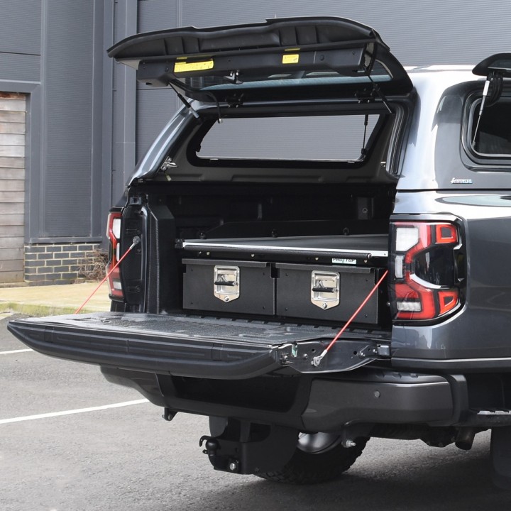 Sliding Tray, ProTop Twin Drawer System with - Load Bed System, Ford Ranger Platinum / Tremor / Wildtrak / Wildtrak X / XL / XLT Double Cab 2023 - Present - EDK.ro