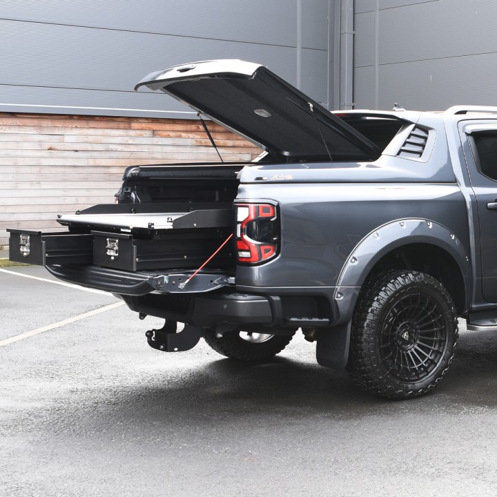 Tavă Glisantă, ProTop Twin Drawer System cu - Benă System, Ford Ranger Platinum / Tremor / Wildtrak / Wildtrak X / XL / XLT Cabină Dublă 2023 - Prezent - EDK.ro